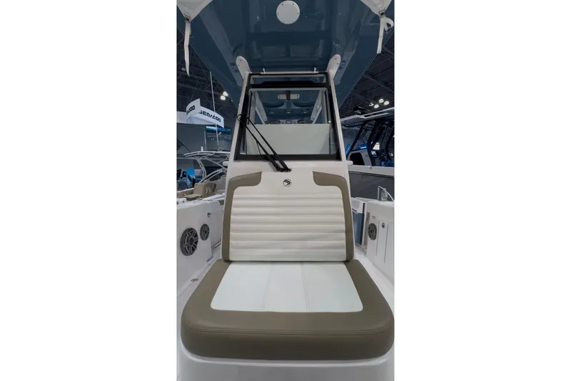 Slide: The Image of Interior view of the 2026 Edgewater 250CC boat. - 9