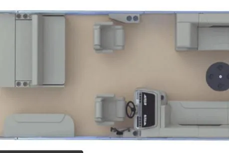 Slide: The Image of Top view of 2026 Godfrey Sweetwater 2286 SFL pontoon boat layout. - 1