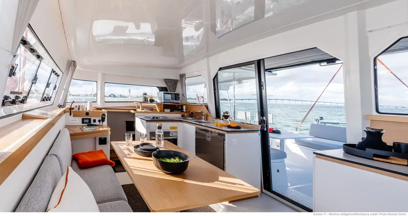 Slide: The Image of Interior of Excess 11 yacht, modern design, 2026 model. - 8