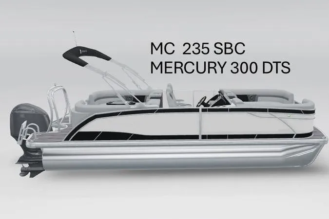 The Image of 2026 Godfrey Monaco 235 SB pontoon boat with Mercury 300 DTS engine. - 0