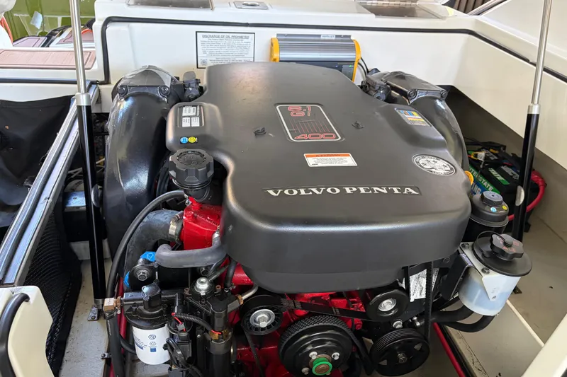 Slide: The Image of Volvo Penta engine in 2012 Cobalt A28 boat, showcasing powerful marine performance. - 23