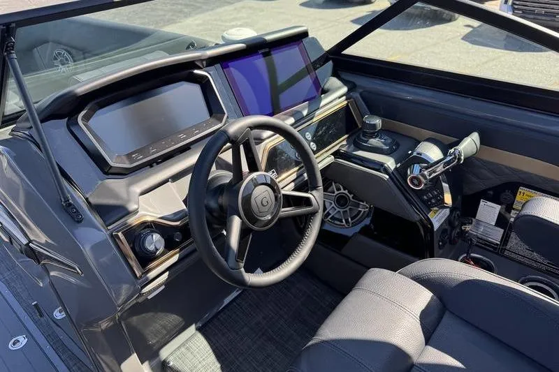 Slide: The Image of Modern helm of 2026 Godfrey Sanpan 2700 ULW with advanced controls and displays. - 25