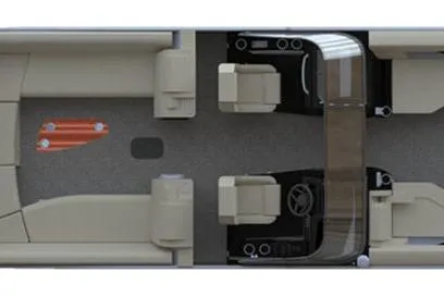 Slide: The Image of Top view of 2026 Godfrey Sanpan 2700 ULW boat interior layout. - 5