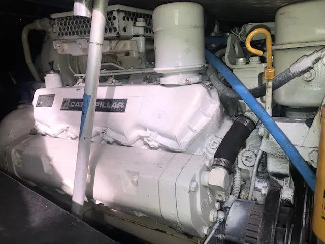 Slide: The Image of 1990 Trojan 40 Sport Fisherman with Caterpillar 3208 diesel engine, detailed view. - 19
