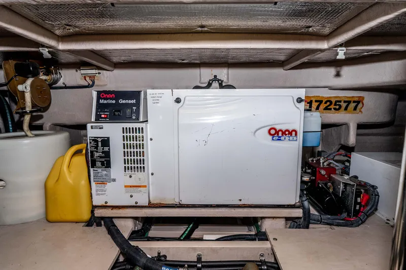 Slide: The Image of Engine room of 2005 Sea Ray 500 Sundancer with Onan Marine Genset. - 36