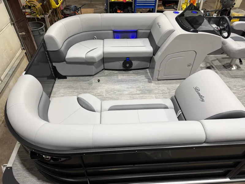 Slide: The Image of Bentley Pontoons Legacy 220 Swingback & Honda 4-Stroke EFI 2026 - 2