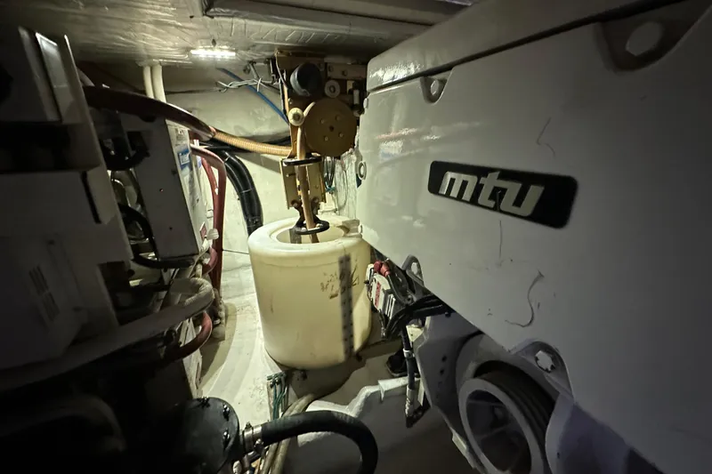 Slide: The Image of Engine room of 2009 Riviera 47 Enclosed Flybridge Series II with MTU components. - 85