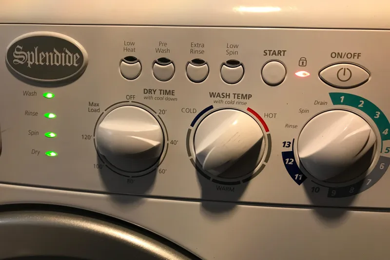 Slide: The Image of Splendide washing machine control panel with various settings and indicators. - 20