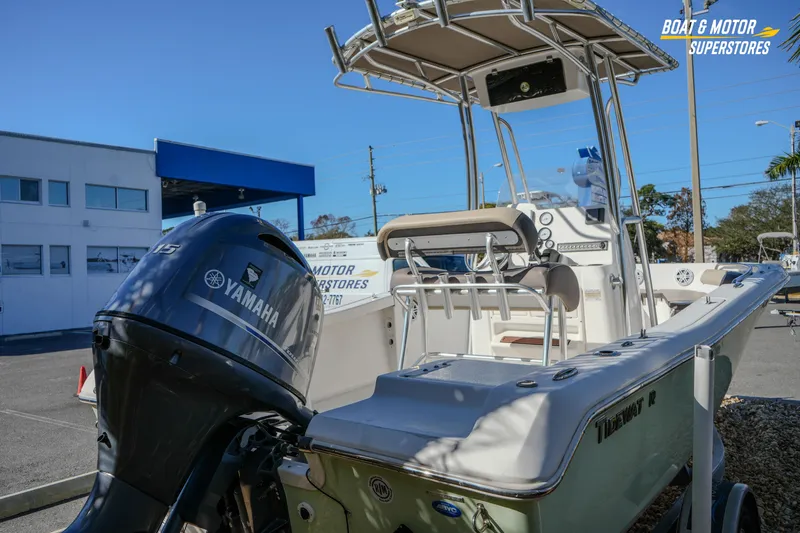 Slide: The Image of 2019 Tidewater 198 CC Adventure boat with Yamaha motor at dealership. - 16