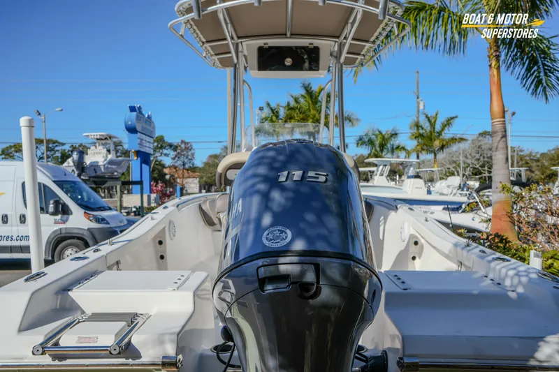 Slide: The Image of 2019 Tidewater 198 CC Adventure boat with Yamaha 115 engine at dealership. - 20