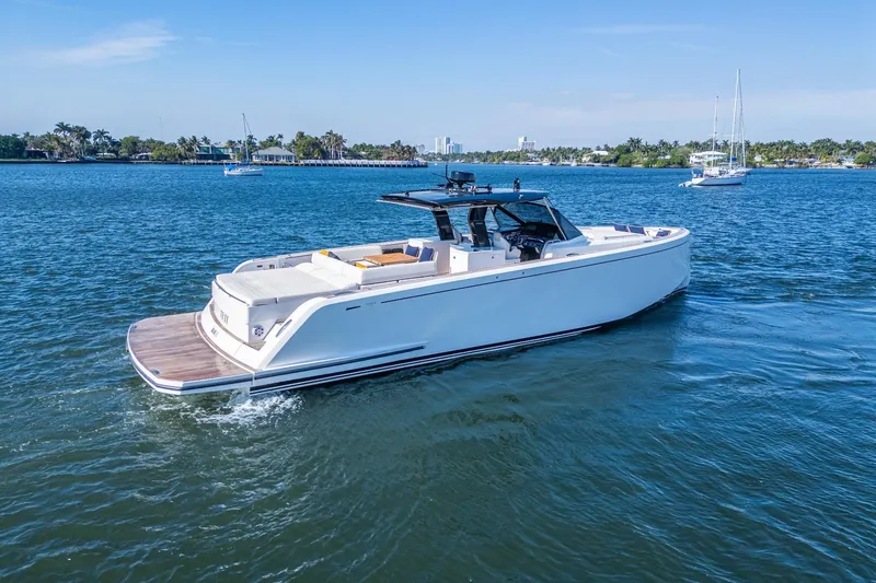 Slide: The Image of 2019 Pardo Yachts P50 cruising on a sunny day in calm waters. - 3
