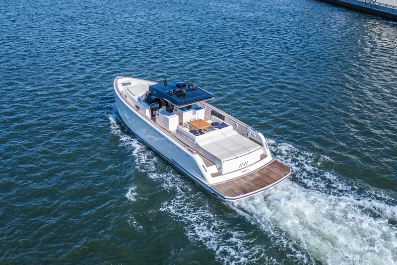 Slide: The Image of 2019 Pardo Yachts P50 cruising on open water, showcasing sleek design and luxury features. - 5