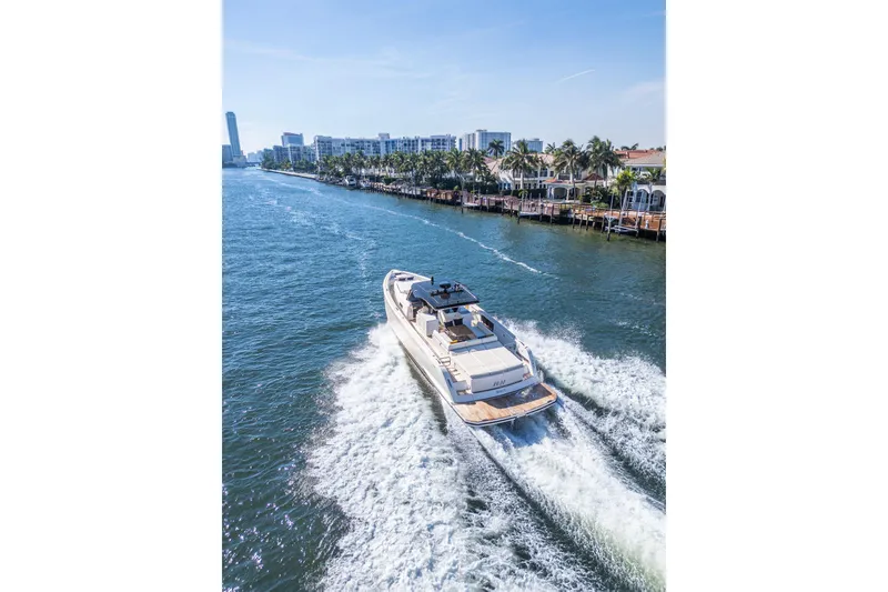 Slide: The Image of Pardo Yachts P50 cruising on a sunny waterway, 2019 model. - 9