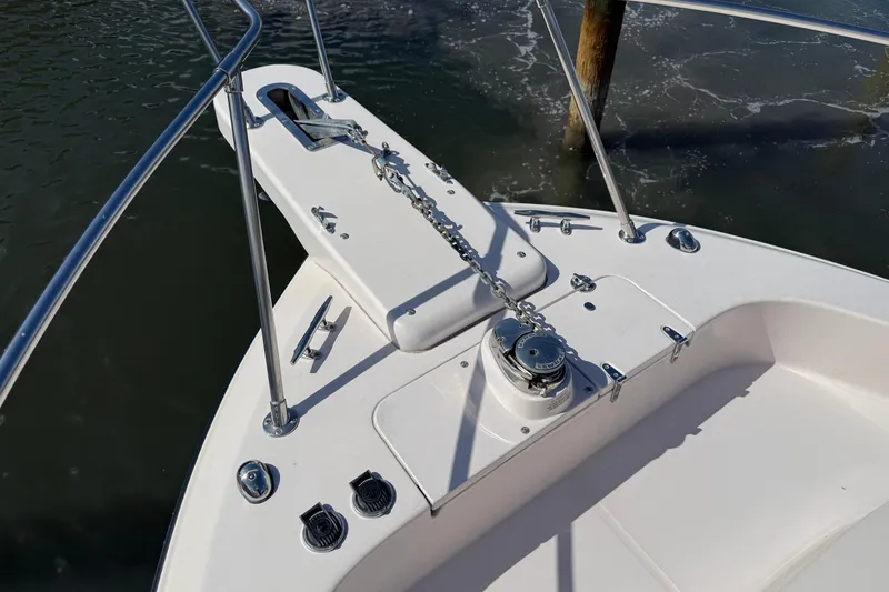 Slide: The Image of Bow of 2009 Grady-White Marlin 300 with anchor and winch system. - 15