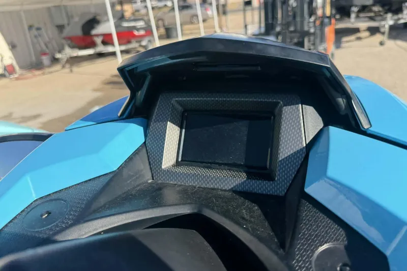 Slide: The Image of 2023 Yamaha WaveRunner GP1800R SVHO dashboard close-up, featuring a sleek digital display. - 4