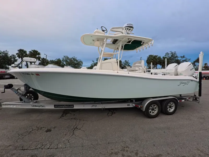 Slide: The Image of Battery and rope storage in 2019 Young Boats 27 compartment. - 32