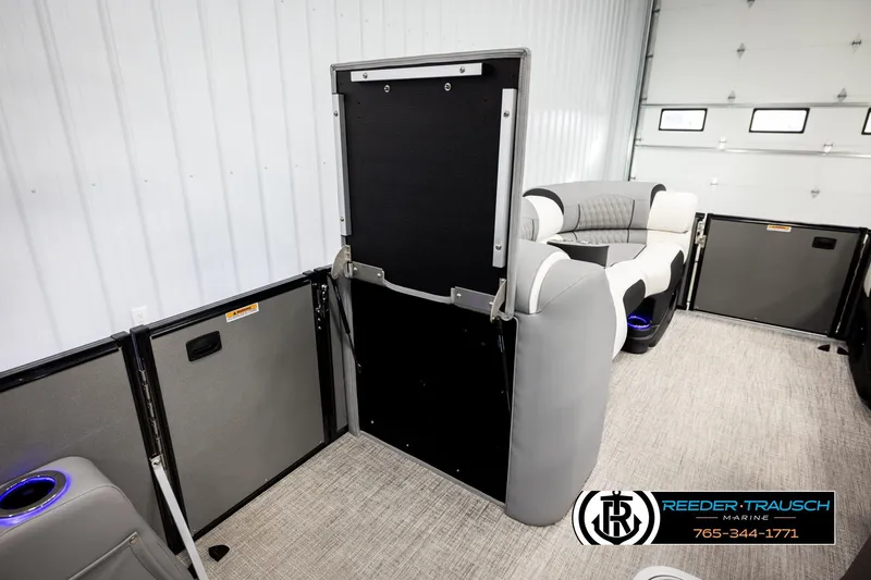 Slide: The Image of 2026 Avalon CAT QLS interior with modern seating and sleek design in a showroom. - 32