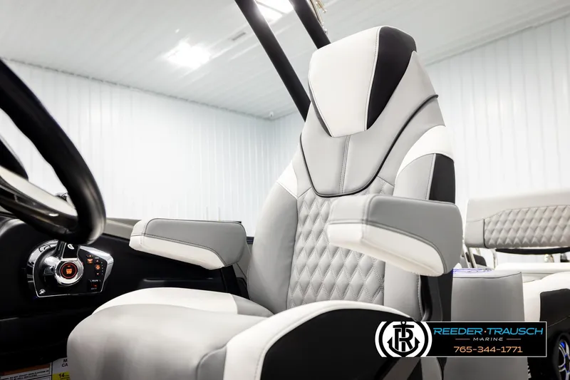 Slide: The Image of Luxurious interior of 2026 Avalon CAT QLS boat with modern seating design. - 41