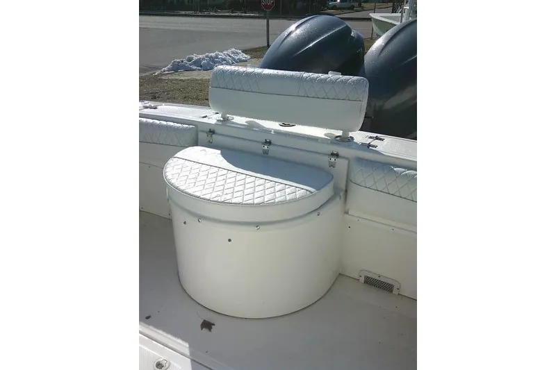Slide: The Image of 1996 Fountain 31 Center Console boat seating with quilted upholstery. - 40