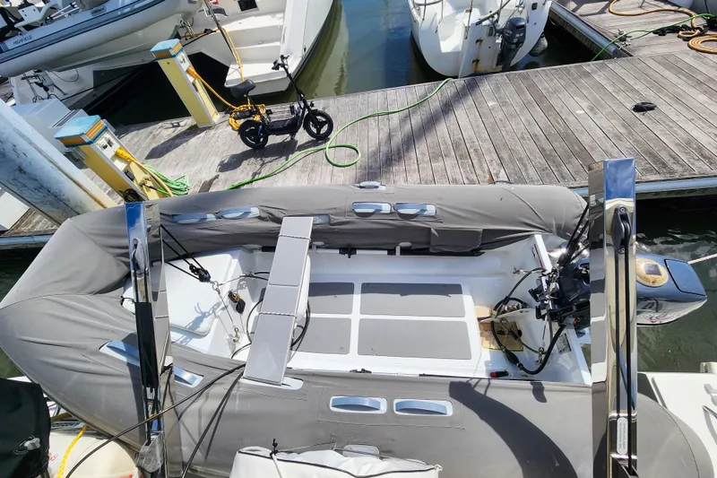 Slide: The Image of Winches and ropes on 2016 Fountaine Pajot Lucia 40 catamaran deck. - 26