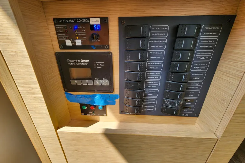 Slide: The Image of Stainless steel stove on 2016 Fountaine Pajot Lucia 40 yacht kitchen. - 52