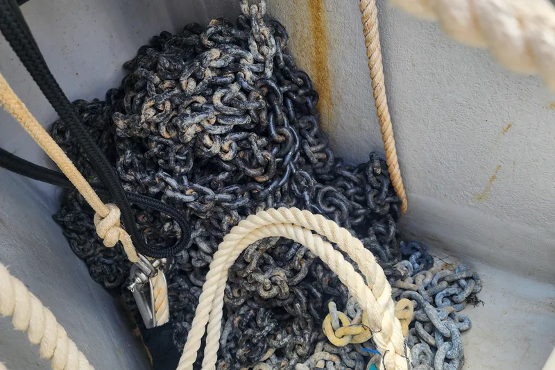 Slide: The Image of Cozy cabin interior of 2016 Fountaine Pajot Lucia 40 catamaran with bed and window. - 72