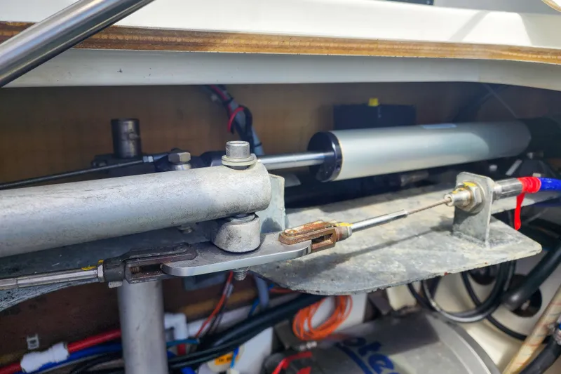 Slide: The Image of Storage compartment with ropes on a 2016 Fountaine Pajot Lucia 40 catamaran. - 80