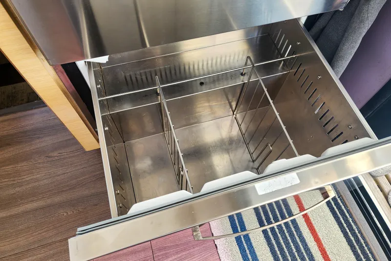 Slide: The Image of Cummins Onan generator in 2016 Fountaine Pajot Lucia 40 yacht engine room. - 86