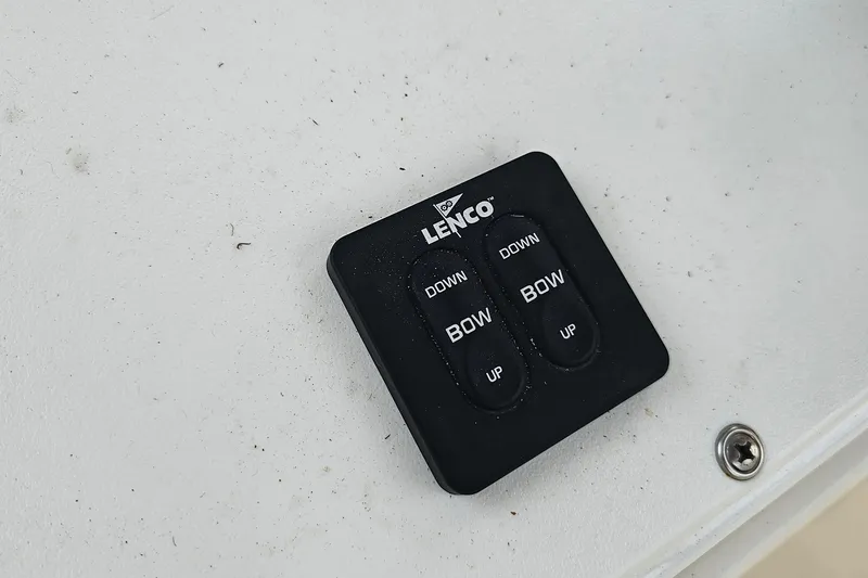 Slide: The Image of Control panel on 1993 Marlin 350 Sportfish boat with Lenco trim tab switches. - 20