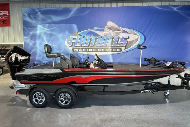 The Image of 2026 Nitro Z19 Pro boat at Foothills Marine Center, featuring sleek design and modern equipment. - 0