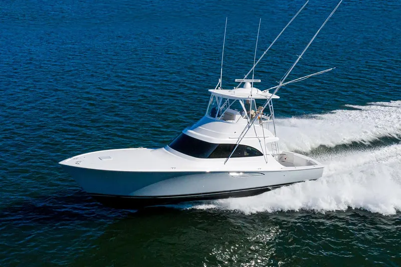 The Image of Manufacturer Provided Image: 2026 Viking 46 Billfish yacht cruising on open water. - 0