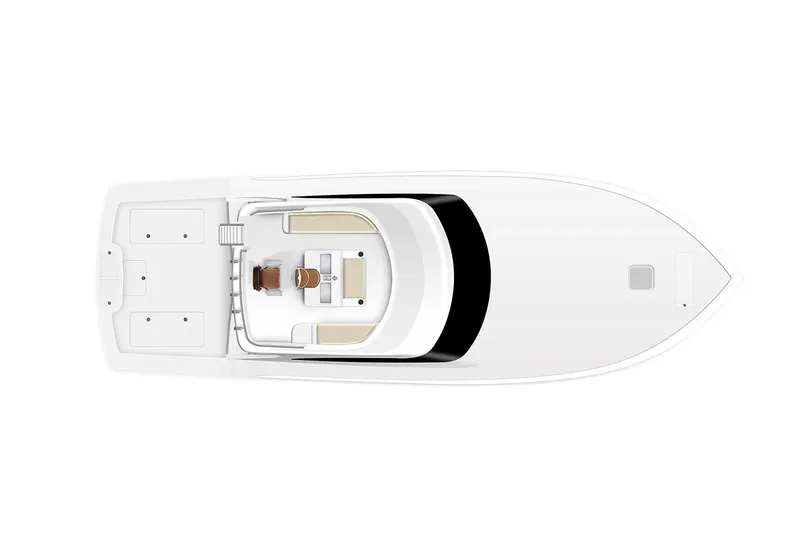Slide: The Image of Manufacturer Provided Image: Top view of 2026 Viking 46 Billfish yacht layout, showcasing deck and cabin design. - 15