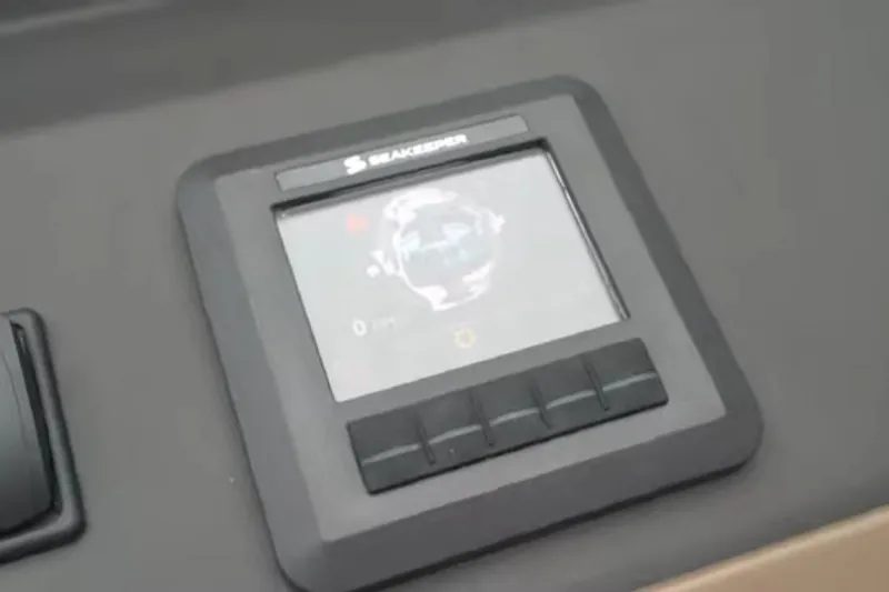 Slide: The Image of Seakeeper control panel on 2017 Azimut 66 yacht dashboard. - 16