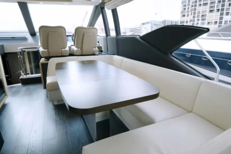 Slide: The Image of Luxurious interior of 2017 Azimut 66 yacht with elegant seating and modern design. - 8