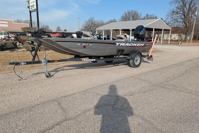 The Image of 2017 Tracker Panfish 16 boat on trailer in outdoor setting. - 4