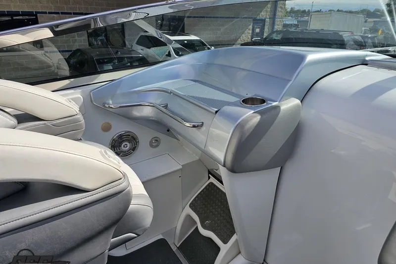 Slide: The Image of 2009 Formula 353 FASTech boat interior with sleek dashboard and comfortable seating. - 56