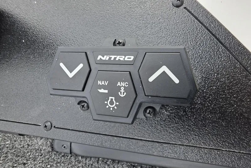 Slide: The Image of Control panel of 2026 Nitro Z20 XL Pro boat with navigation and anchor buttons. - 23