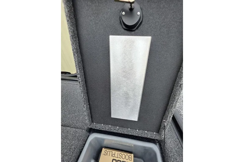 Slide: The Image of Interior of 2026 Nitro Z20 XL Pro boat with storage compartment and Boost Plus box. - 36