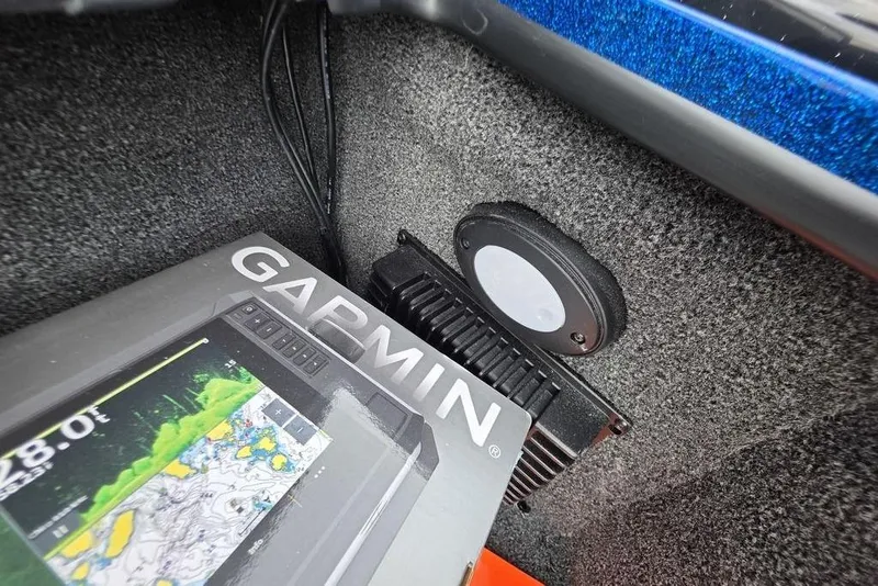 Slide: The Image of Garmin device in 2026 Nitro Z20 XL Pro boat interior, featuring advanced navigation technology. - 49