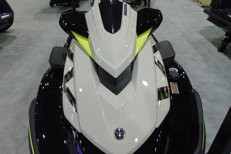 Slide: The Image of 2026 Yamaha WaveRunner VX Cruiser HO, sleek design with black and yellow accents. - 10