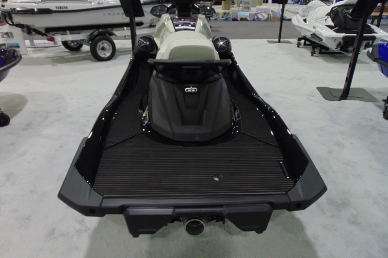 Slide: The Image of 2026 Yamaha WaveRunner VX Cruiser HO, rear view at a boat show display. - 12
