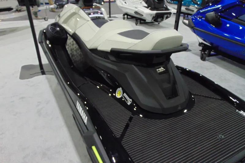 Slide: The Image of 2026 Yamaha WaveRunner VX Cruiser HO, sleek design, displayed at a showroom. - 13