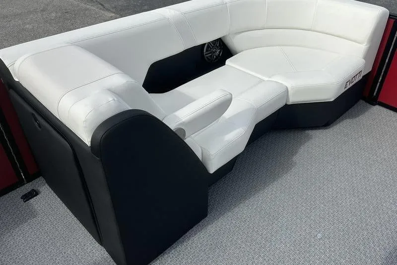 Slide: The Image of Luxurious white seating in 2026 Evotti 521CS boat, featuring modern design and comfort. - 12