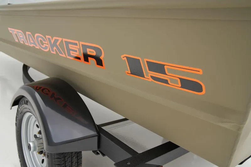 Slide: The Image of 2025 Tracker Grizzly 1542 Utility boat with trailer. - 29