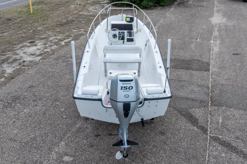 Slide: The Image of 1999 Boston Whaler Outrage 17 boat with Honda 150 VTEC engine, aerial view. - 14