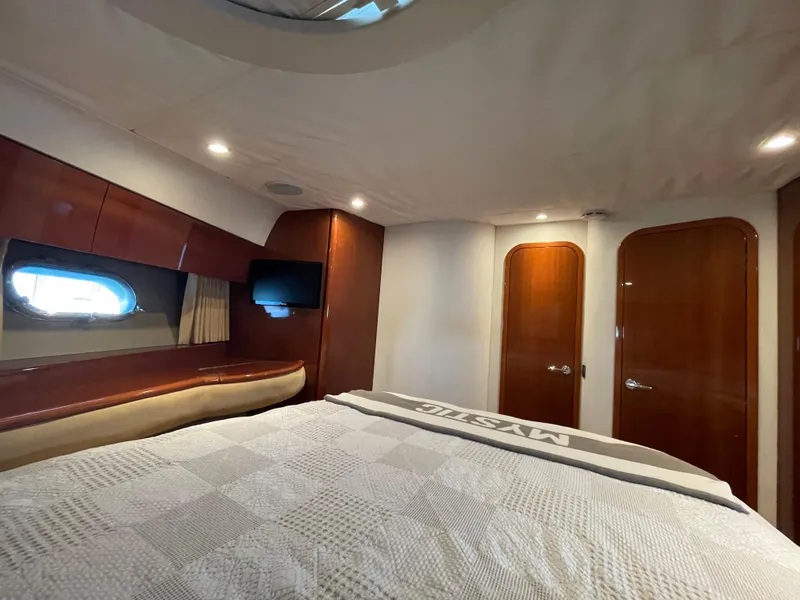 Slide: The Image of Luxurious cabin interior of 2005 Viking Princess 50 Flybridge yacht. - 26