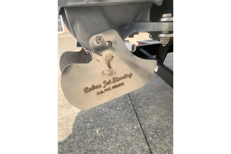 Slide: The Image of Close-up of Cobra Jet Steering on 2004 Yamaha AR230 boat. - 20