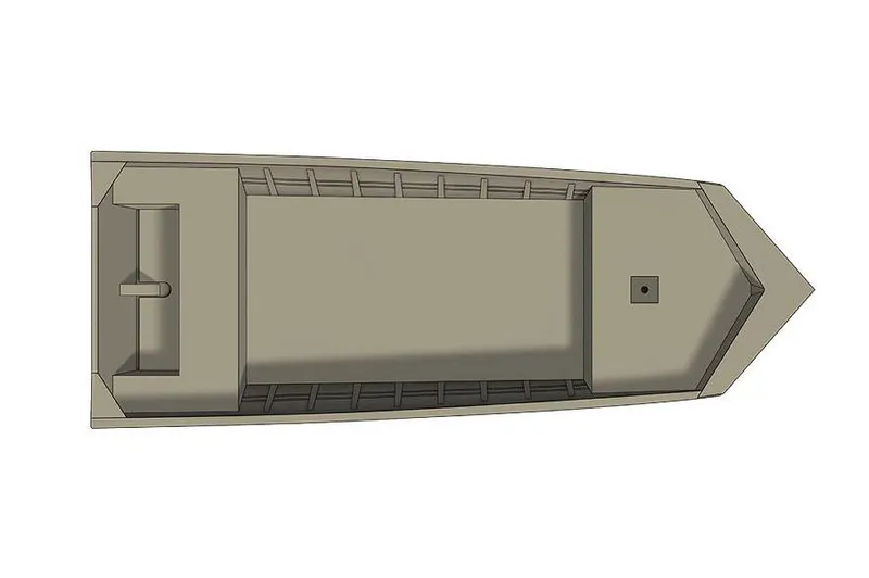 Slide: The Image of Manufacturer Provided Image: Top view of 2026 Crestliner 1760 Retriever Jon boat, showcasing spacious interior layout. - 11