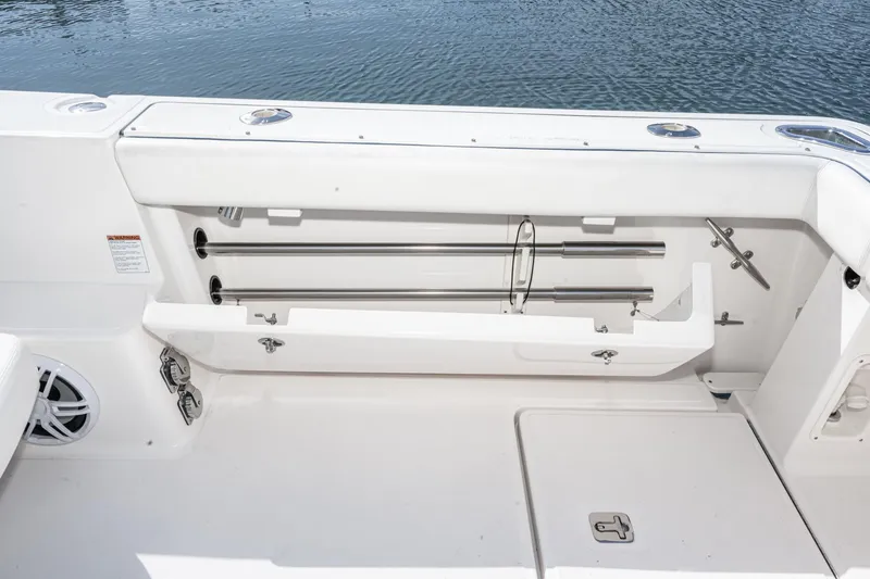 Slide: The Image of Fishing rod holder on a 2005 Tiara Yachts 3600 Open. - 11