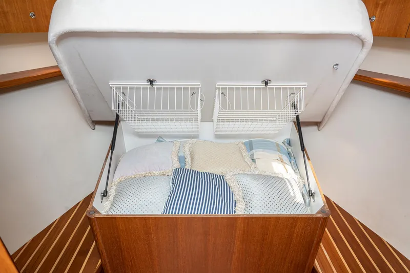 Slide: The Image of Interior of 2005 Tiara Yachts 3600 Open with under-bed storage. - 41